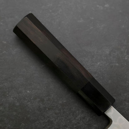 Deba Blue Steel #2 Suminagashi Buffalo Ebony Handle 165mm