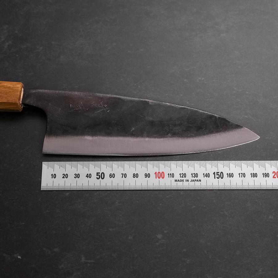 Deba Double Bevel White Steel #2 Kurouchi Oak Handle 180mm