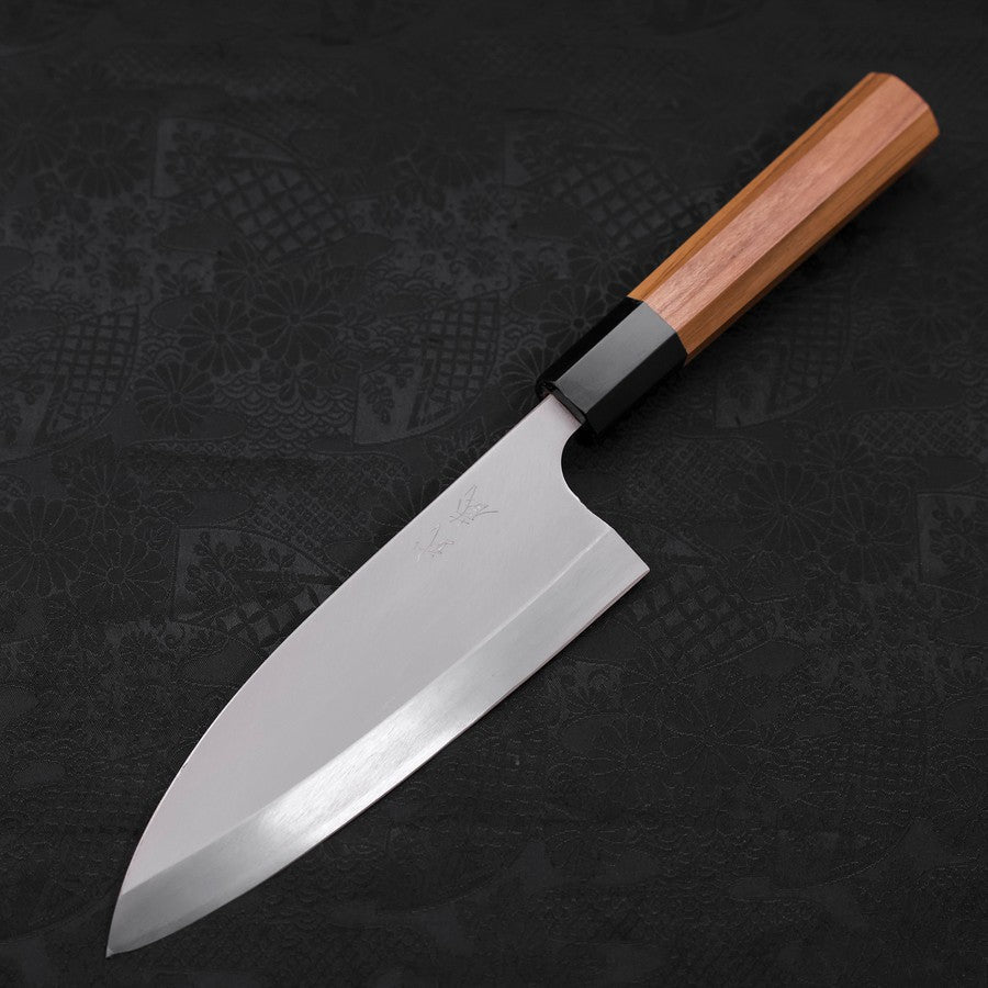 Deba Left Hand AUS-10 Polished Buffalo Teak Handle 165mm