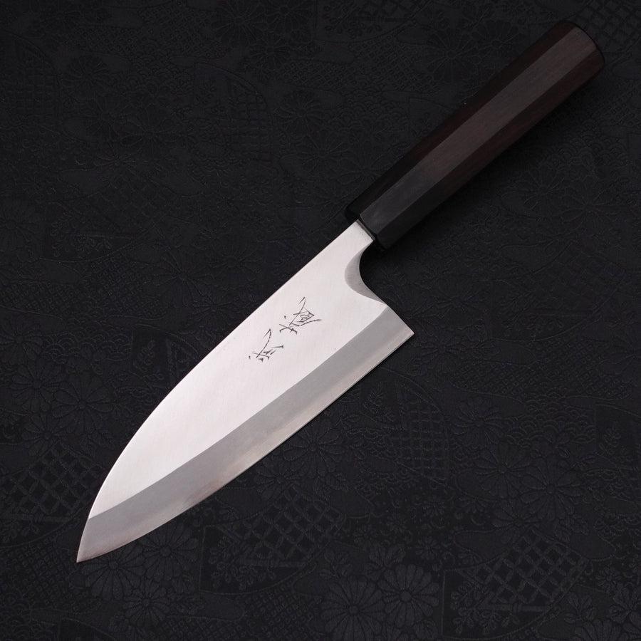 Deba Left Hand Silver Steel #3 Kasumi Buffalo Ebony Handle 165mm