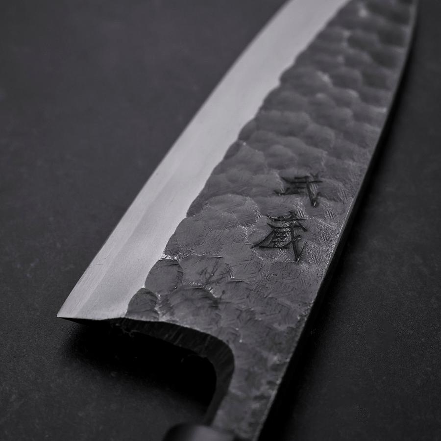 Deba Left Hand White Steel #2 Kurouchi Tsuchime Cherry Handle 180mm