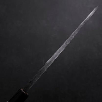 Deba Left Hand White Steel #2 Kurouchi Tsuchime Cherry Handle 180mm