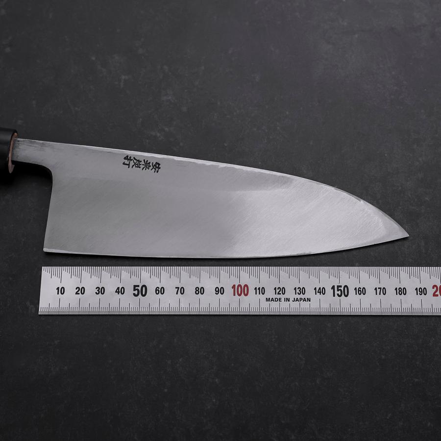 Deba Left Hand White Steel #2 Kurouchi Tsuchime Cherry Handle 180mm