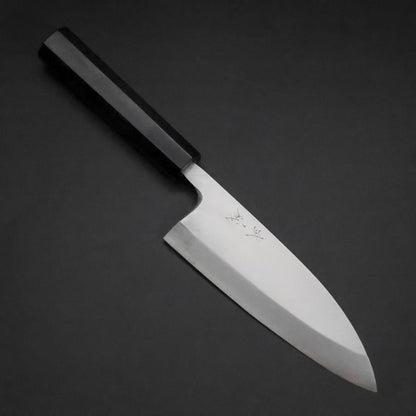 Deba Silver Steel #3 Kasumi Buffalo Ebony Handle 165mm