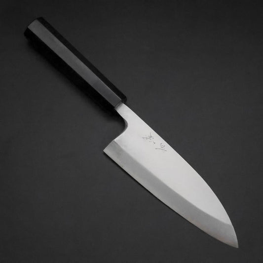 Deba Silver Steel #3 Kasumi Buffalo Ebony Handle 165mm