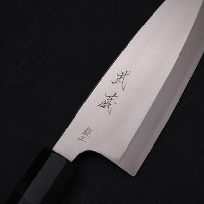 Deba Silver Steel #3 Kasumi Buffalo Ebony Handle 180mm
