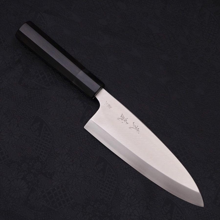 Deba Silver Steel #3 Kasumi Buffalo Ebony Handle 180mm