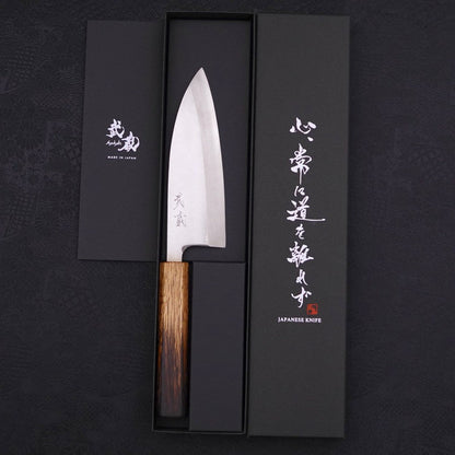 Deba Silver Steel #3 Kasumi Yaki Urushi Handle 150mm