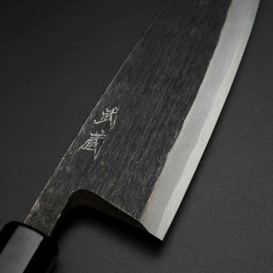 Deba White Steel #2 Kurouchi Buffalo Ebony Handle 180mm