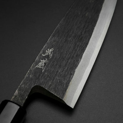 Deba White Steel #2 Kurouchi Buffalo Ebony Handle 180mm