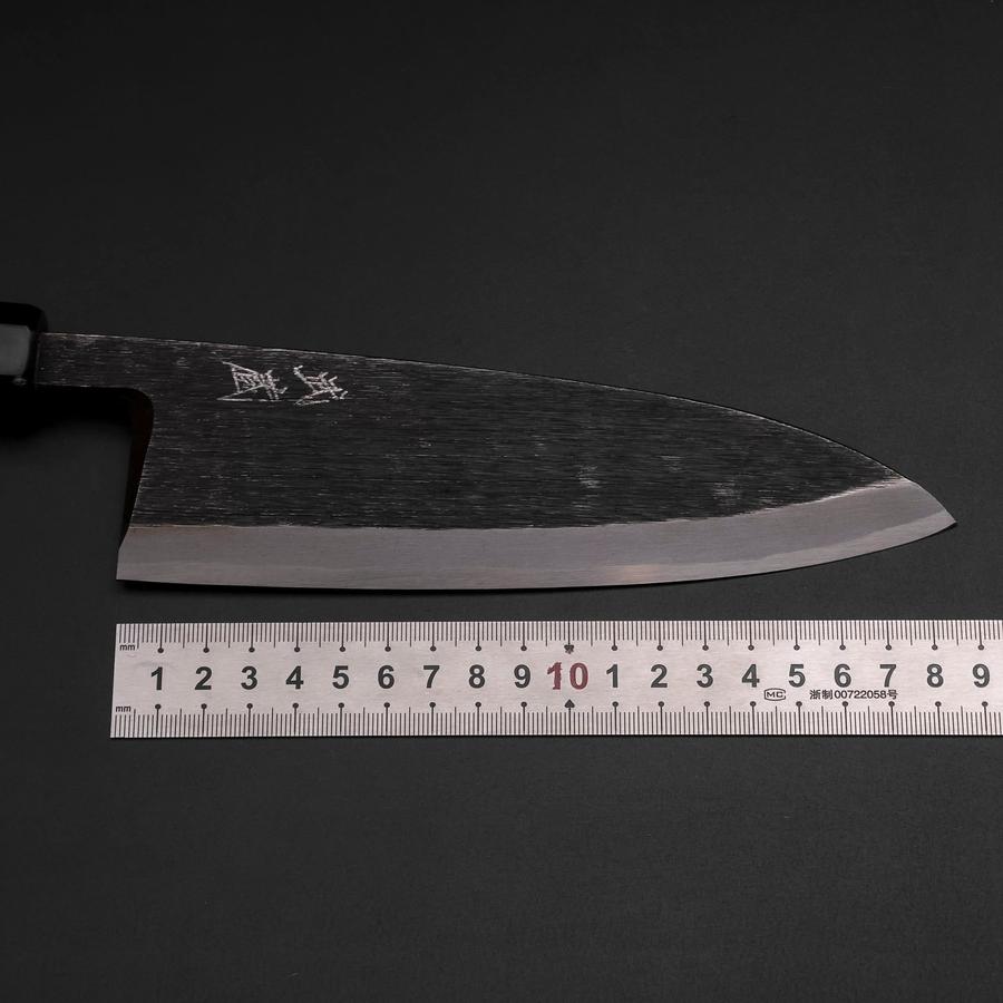 Deba White Steel #2 Kurouchi Buffalo Ebony Handle 180mm