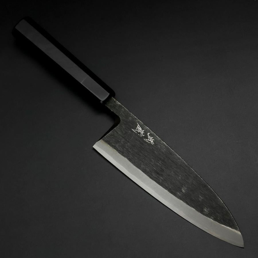 Deba White Steel #2 Kurouchi Buffalo Ebony Handle 180mm