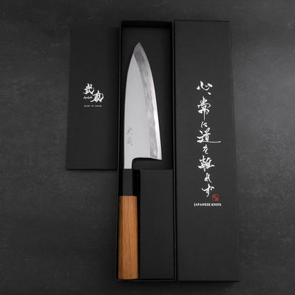 Deba White Steel #2 Hon-Kasumi Buffalo Teak Handle 165mm