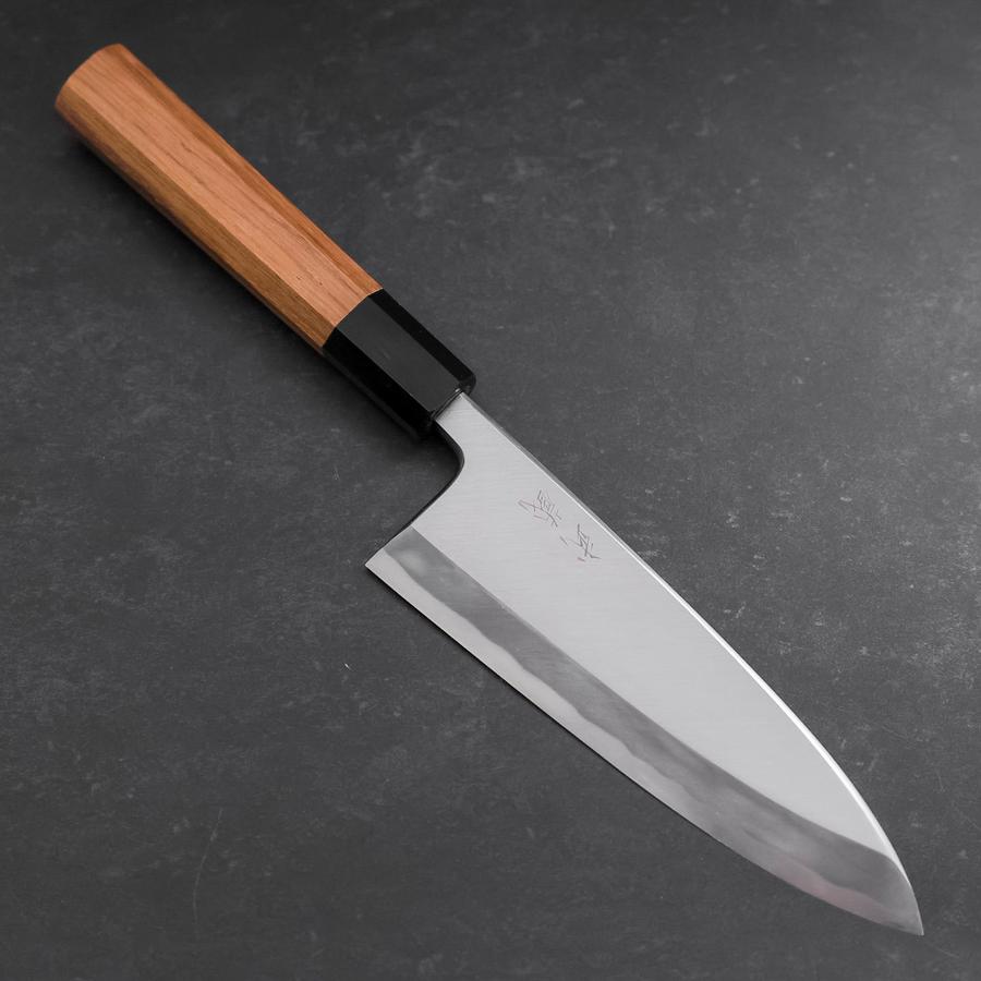 Deba White Steel #2 Hon-Kasumi Buffalo Teak Handle 165mm