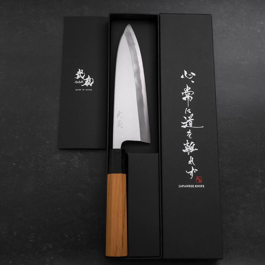 Deba White Steel #2 Hon-Kasumi Buffalo Teak Handle 180mm