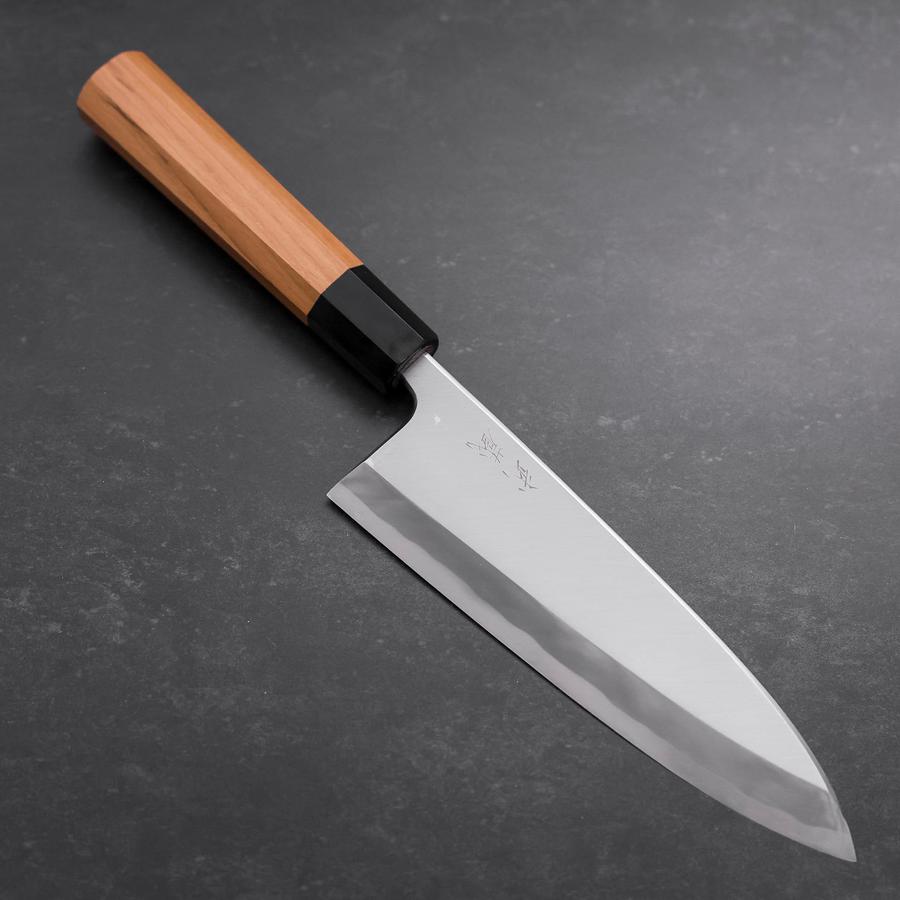 Deba White Steel #2 Hon-Kasumi Buffalo Teak Handle 180mm