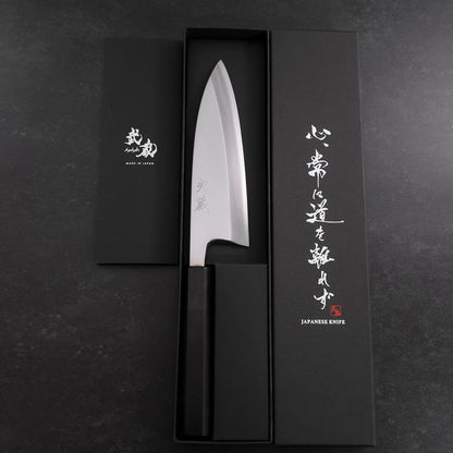 Deba White Steel #2 Kasumi Buffalo Ebony Handle 165mm