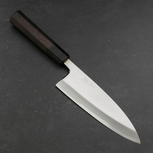 Deba White Steel #2 Kasumi Buffalo Ebony Handle 180mm