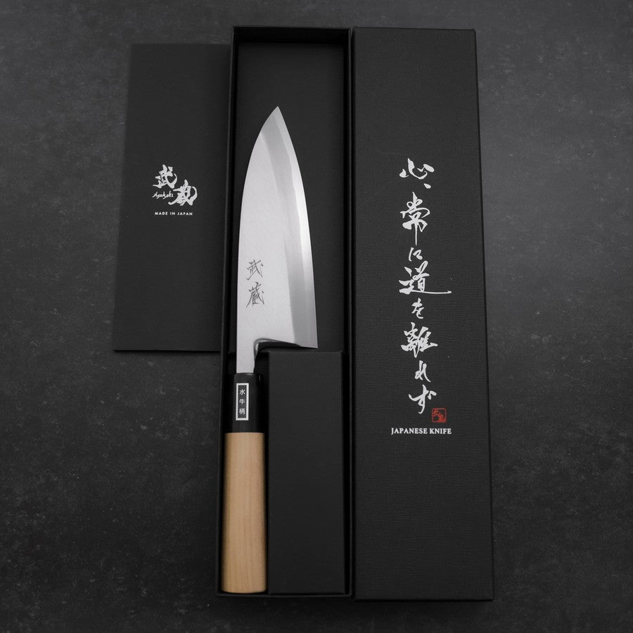 Deba White Steel #2 Kasumi Buffalo Magnolia Handle 150mm