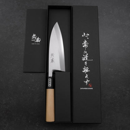 Deba White Steel #2 Kasumi Buffalo Magnolia Handle 150mm