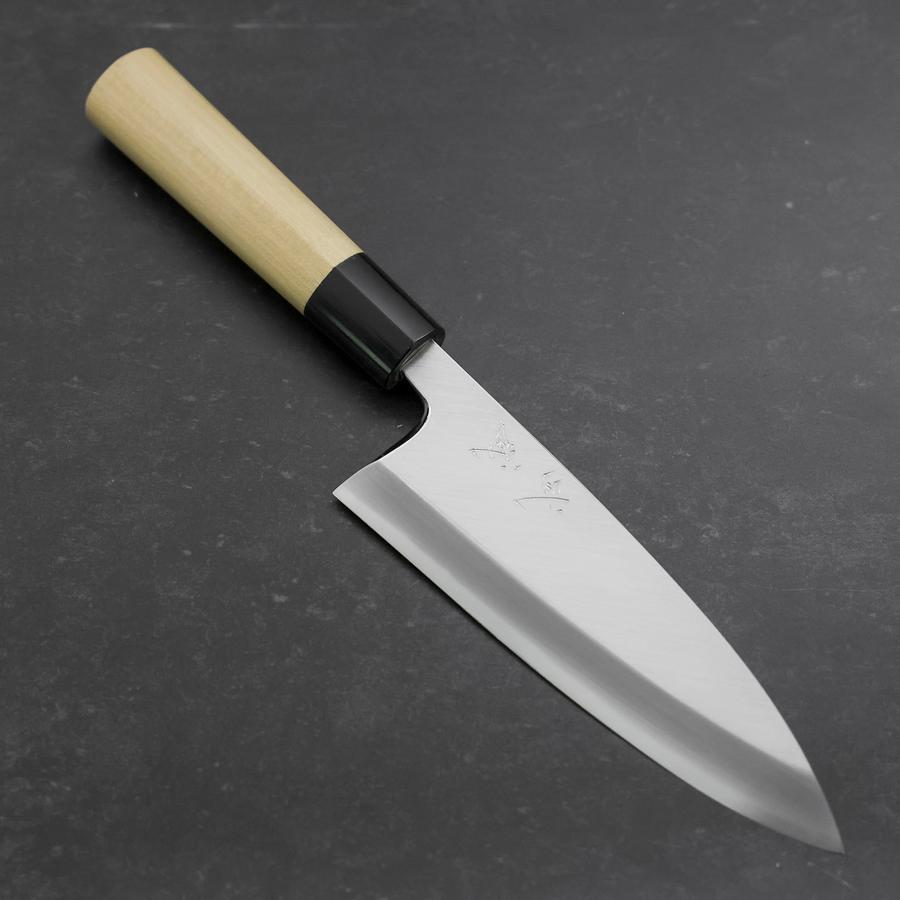 Deba White Steel #2 Kasumi Buffalo Magnolia Handle 165mm (Kurigata)