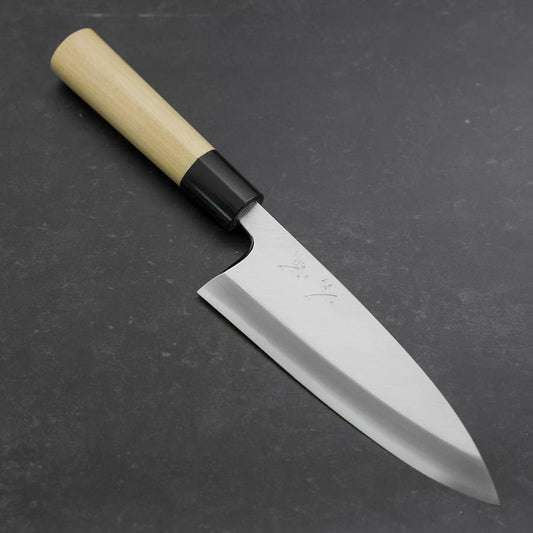 Deba White Steel #2 Kasumi Buffalo Magnolia Handle 165mm (Kurigata)