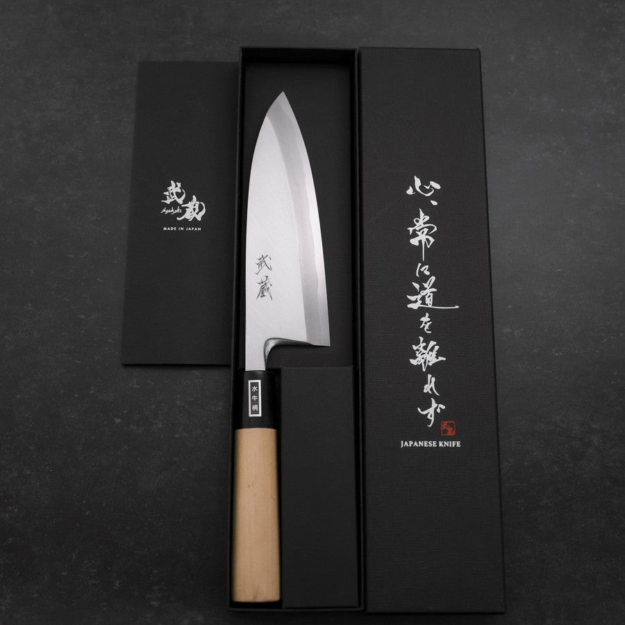 Deba White Steel #2 Kasumi Buffalo Magnolia Handle 165mm