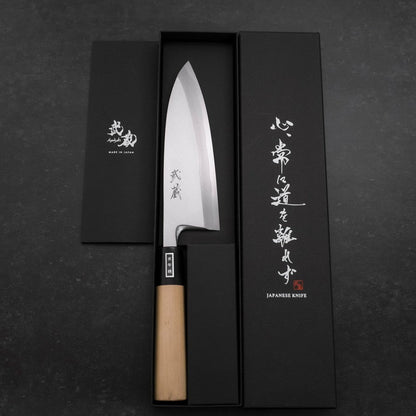 Deba White Steel #2 Kasumi Buffalo Magnolia Handle 165mm