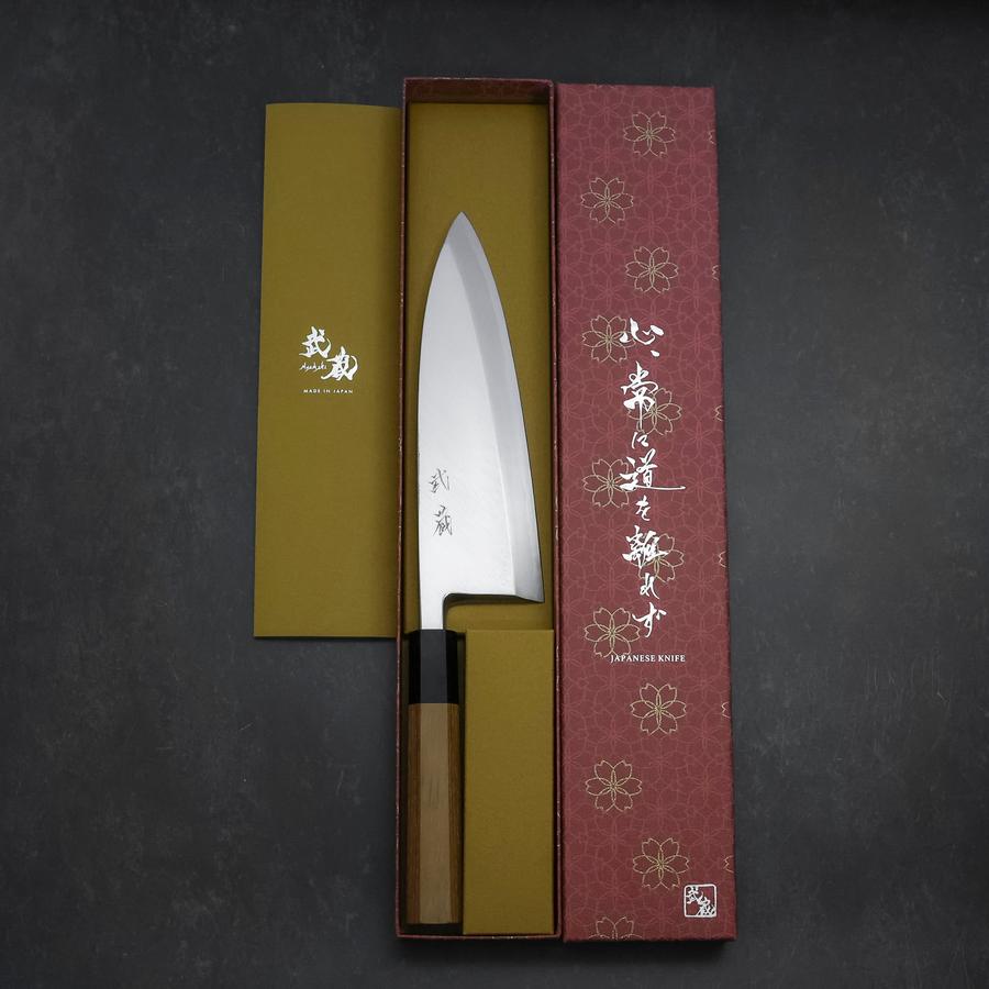 Deba White Steel #2 Kasumi Buffalo Teak Handle 210mm