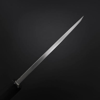Deba White Steel #2 Kasumi Chokin Gold Sakura-Fuji Buffalo Ebony Handle 150mm