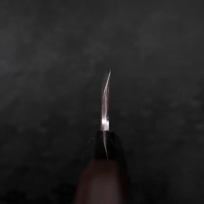 Deba White Steel #2 Kasumi Chokin Gold Sakura-Fuji Buffalo Ebony Handle 165mm