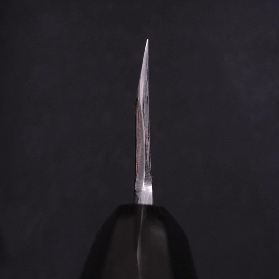 Deba White Steel #2 Kasumi Chokin Gold Sakura-Fuji Buffalo Ebony Handle 180mm