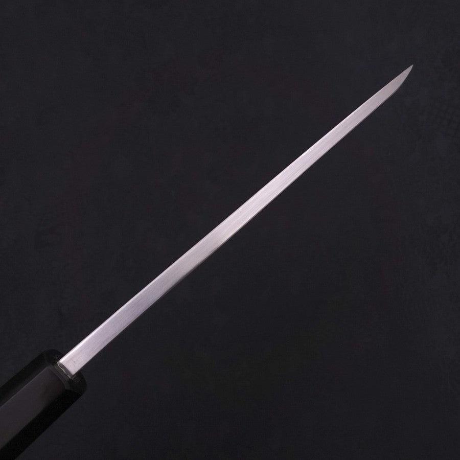 Deba White Steel #2 Kasumi Chokin Gold Sakura-Fuji Buffalo Ebony Handle 180mm