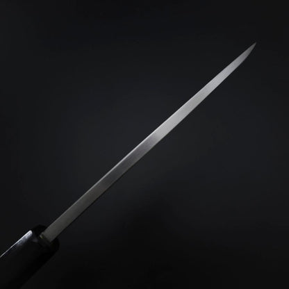 Deba White Steel #2 Kasumi Chokin Silver Dragon Buffalo Ebony Handle 150mm