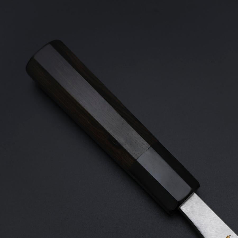 Deba White Steel #2 Kasumi Chokin Silver Dragon Buffalo Ebony Handle 150mm