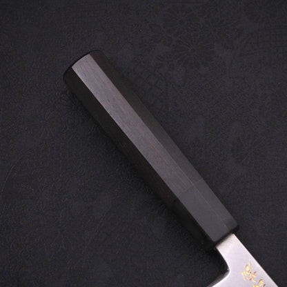 Deba White Steel #2 Kasumi Chokin Silver Dragon Buffalo Ebony Handle 170mm