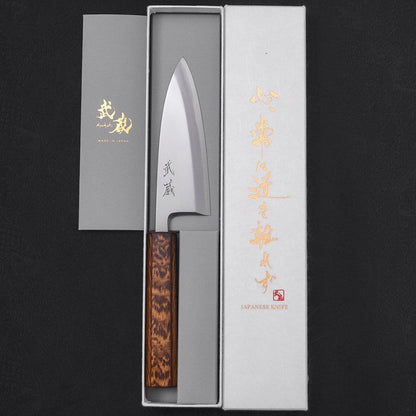 Deba White Steel #2 Kasumi Sumi Urushi Handle 120mm