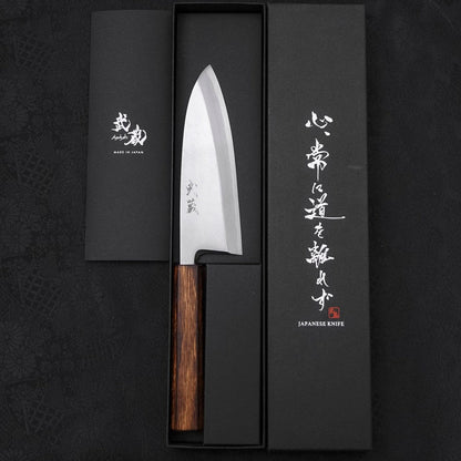 Deba White Steel #2 Kasumi Sumi Urushi Handle 150mm