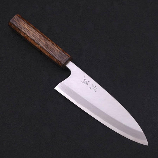 Deba White Steel #2 Kasumi Sumi Urushi Handle 165mm