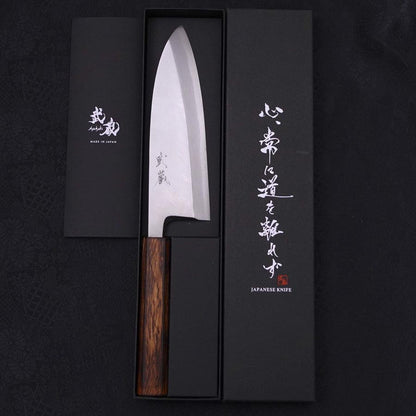 Deba White Steel #2 Kasumi Sumi Urushi Handle 180mm