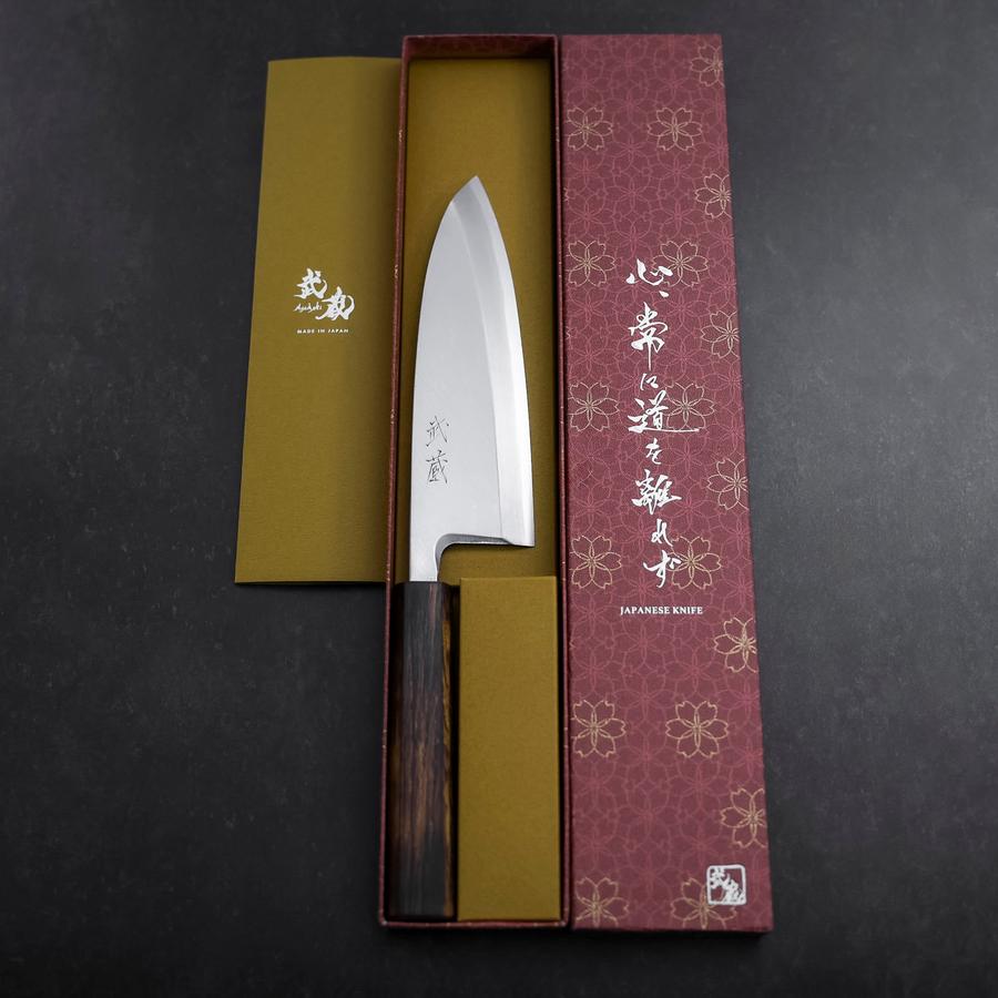 Deba White Steel #2 Kasumi Sumi Urushi Handle 180mm