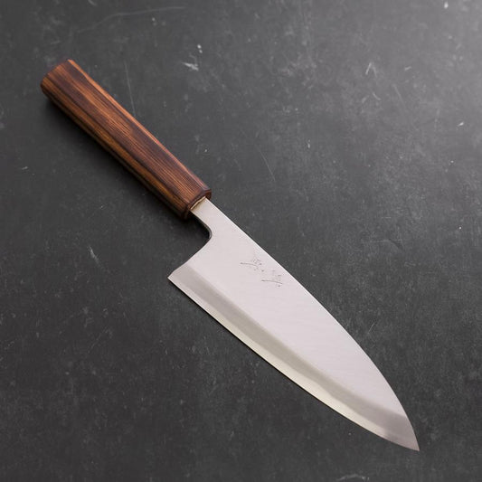 Deba White Steel #2 Kasumi Sumi Urushi Handle 180mm
