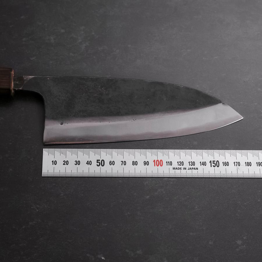 Deba White Steel #2 Kurouchi Sumi Urushi Handle 180mm