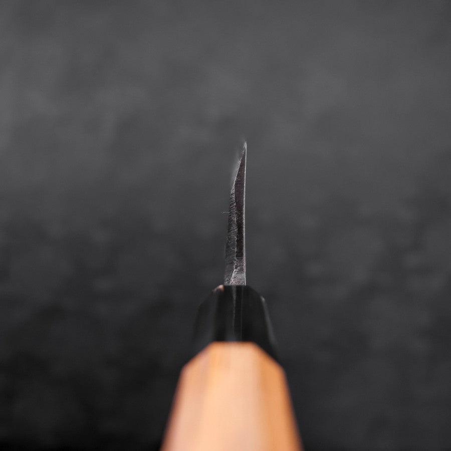 Deba White Steel #2 Kurouchi Tsuchime Buffalo Teak Handle 180mm