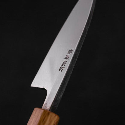 Deba White Steel #2 Kurouchi Tsuchime Yaki Urushi Handle 105mm