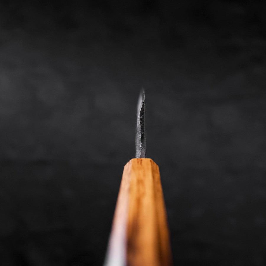 Deba White Steel #2 Kurouchi Tsuchime Yaki Urushi Handle 120mm