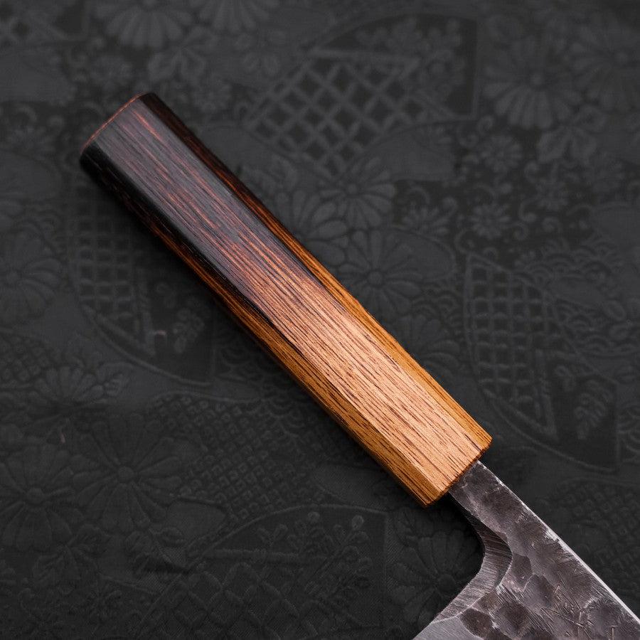 Deba White Steel #2 Kurouchi Tsuchime Yaki Urushi Handle 120mm