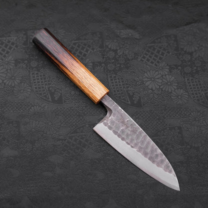 Deba White Steel #2 Kurouchi Tsuchime Yaki Urushi Handle 120mm