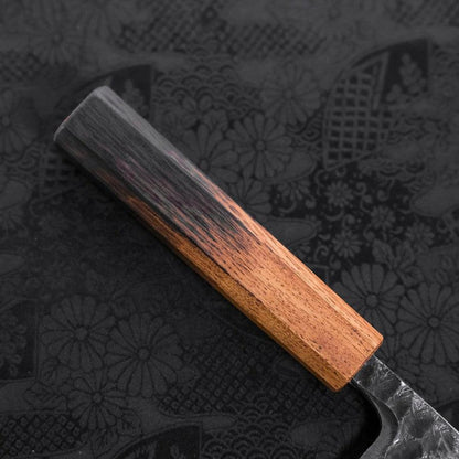 Deba White Steel #2 Kurouchi Tsuchime Yaki Urushi Handle 150mm