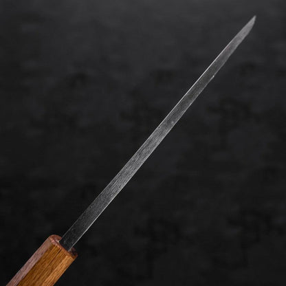 Deba White Steel #2 Kurouchi Tsuchime Yaki Urushi Handle 165mm